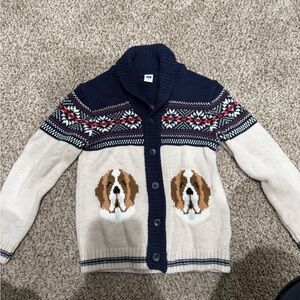 Janie and Jack Christmas Cardigan Sweater sz5